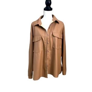 FERNGIRL Faux Leather Shirt Jacket Shacket XL